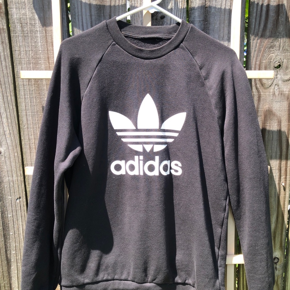 Adidas Trefoil Crewneck Universal Black / White Sweatshirt M